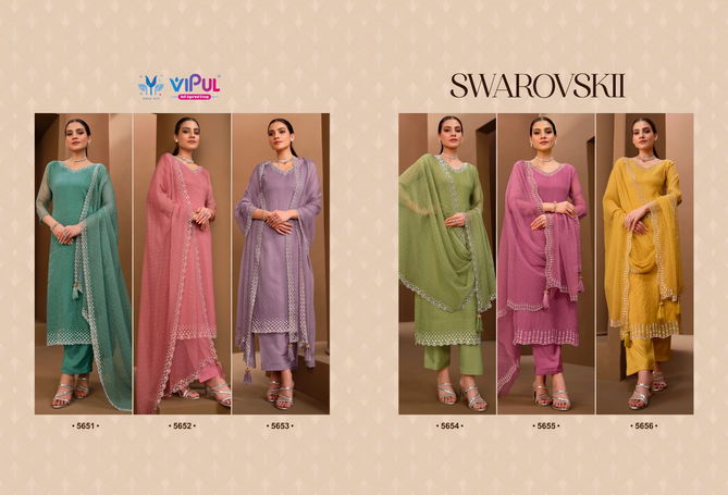 Swarovskii By Vipul Heavy Wedding Wear Designer Salwar Kameez Wholesale Market In Surat